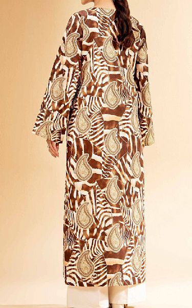 Nishat Brown/Off White Lawn Suit (2 pcs) | Pakistani Lawn Dress in USA- Image 2