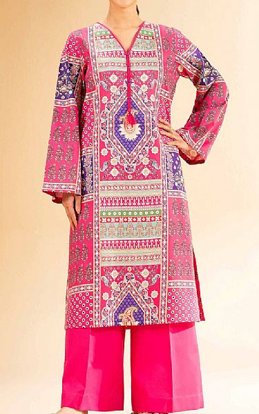 Nishat Pink Lawn Suit (2 pcs) | Pakistani Lawn Dress in USA- Image 1