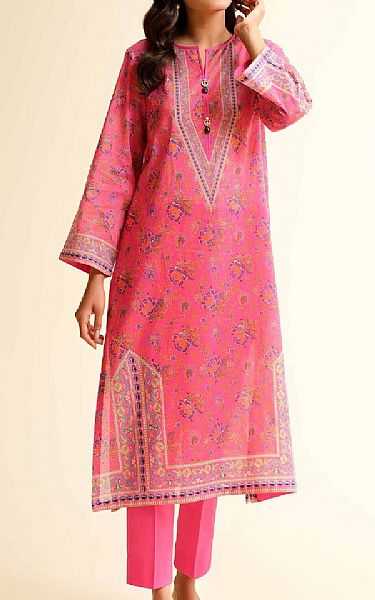 Nishat Pink Lawn Suit (2 pcs) | Pakistani Lawn Dress in USA- Image 1