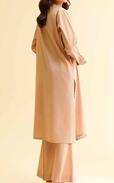 Nishat Light Peach Cambric Suit (2 pcs) | Pakistani Lawn Dress in USA- Image 2