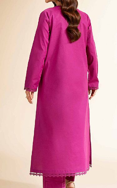 Nishat Magenta Cambric Suit (2 pcs) | Pakistani Lawn Dress in USA- Image 2