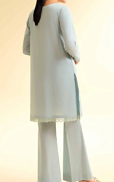 Nishat Pale Blue Lily Cambric Suit (2 pcs) | Pakistani Lawn Dress in USA- Image 2