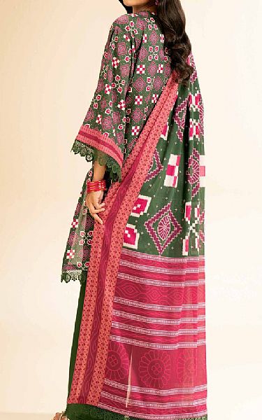 Nishat Green/Pink Lawn Suit (2 pcs) | Pakistani Lawn Dress in USA- Image 2