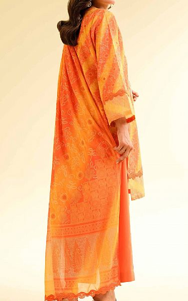 Nishat Orange Lawn Suit (2 pcs) | Pakistani Lawn Dress in USA- Image 2