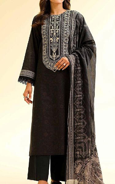 Nishat Black Lawn Suit (2 pcs) | Pakistani Lawn Dress in USA- Image 1