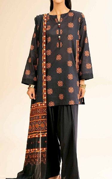 Nishat Black Lawn Suit (2 pcs) | Pakistani Lawn Dress in USA- Image 1