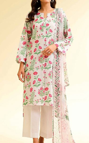 Nishat Off White Lawn Suit | Pakistani Lawn Dress in USA- Image 1