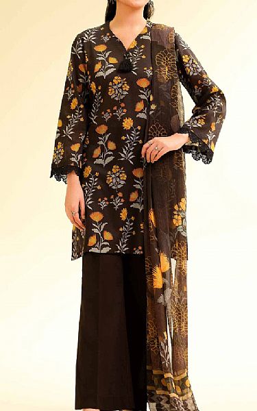 Nishat Black Lawn Suit | Pakistani Lawn Dress in USA- Image 1