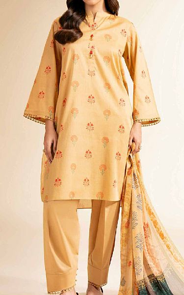 Nishat Light Peach Lawn Suit | Pakistani Lawn Dress in USA- Image 1