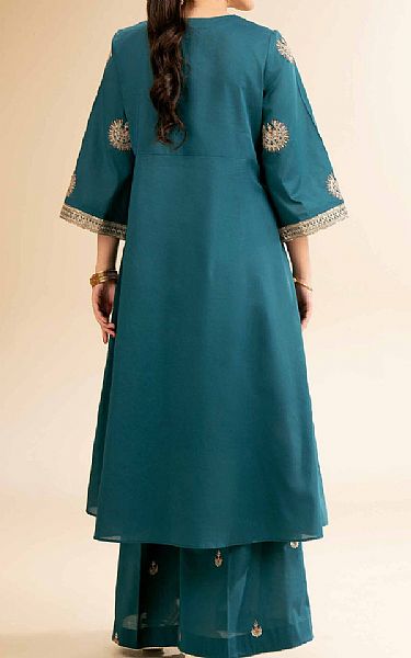 Nishat Teal Cambric Suit (2 pcs) | Pakistani Lawn Dress in USA- Image 2