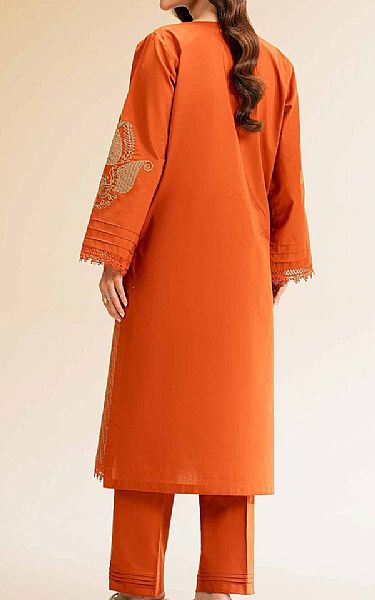 Nishat Bright Orange Cambric Suit (2 pcs) | Pakistani Lawn Dress in USA- Image 2