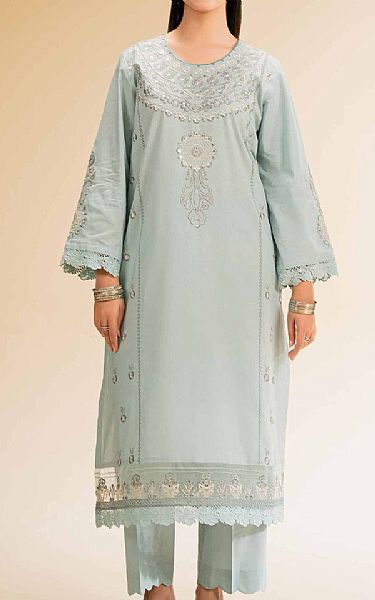 Nishat Mint Cambric Suit (2 pcs) | Pakistani Lawn Dress in USA- Image 1