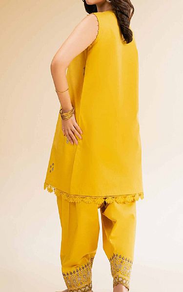 Nishat Yellow Cambric Suit (2 pcs) | Pakistani Lawn Dress in USA- Image 2