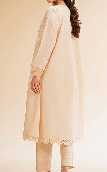 Nishat Beige Cambric Suit (2 pcs) | Pakistani Lawn Dress in USA- Image 2