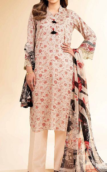 Nishat Ivory Lawn Suit (2 pcs) | Pakistani Lawn Dress in USA- Image 1