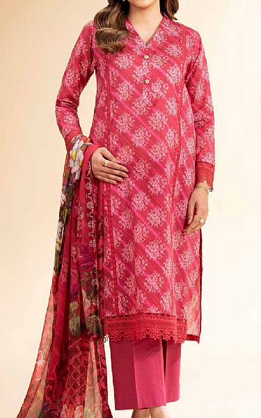 Nishat Brink Pink Lawn Suit (2 pcs) | Pakistani Lawn Dress in USA- Image 1