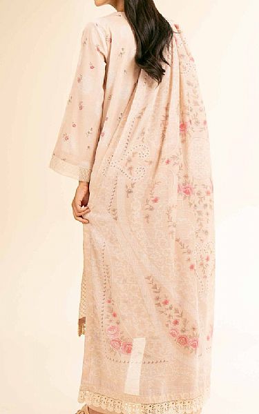 Nishat Light Peach Lawn Suit | Pakistani Lawn Dress in USA- Image 2