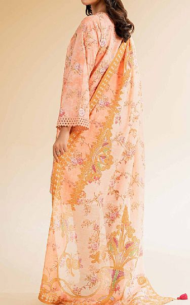 Nishat Peach Lawn Suit | Pakistani Lawn Dress in USA- Image 2
