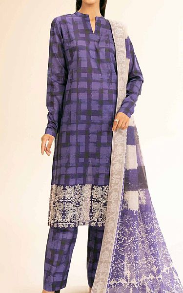Nishat Purple Lawn Suit | Pakistani Lawn Dress in USA- Image 1