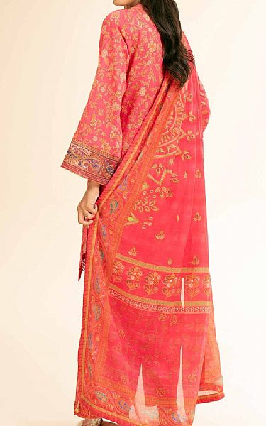 Nishat Brink Pink Lawn Suit | Pakistani Lawn Dress in USA- Image 2