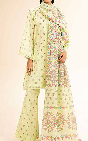 Nishat Beryl Green Lawn Suit | Pakistani Lawn Dress in USA- Image 1