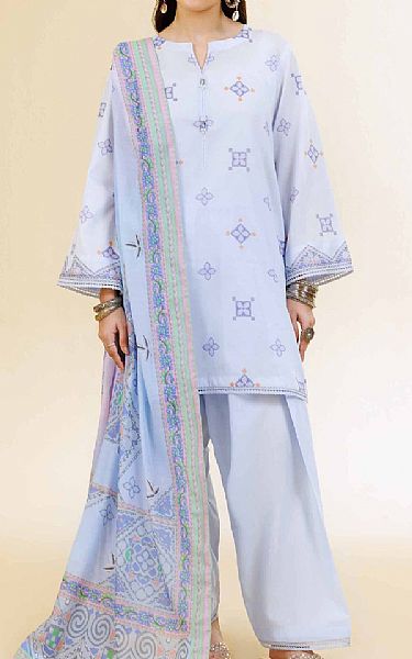 Nishat Tropical Blue Lawn Suit | Pakistani Lawn Dress in USA- Image 1