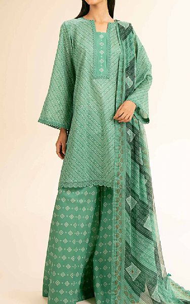 Nishat Green Lawn Suit | Pakistani Lawn Dress in USA- Image 1