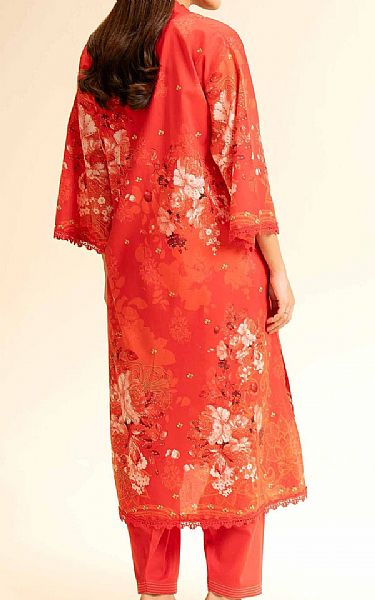 Nishat Portland Orange Lawn Suit (2 pcs) | Pakistani Lawn Dress in USA- Image 2