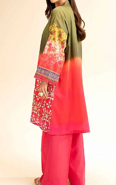 Nishat Green/Pink Lawn Suit (2 pcs) | Pakistani Lawn Dress in USA- Image 2