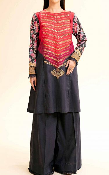 Nishat Black Lawn Suit (2 pcs) | Pakistani Lawn Dress in USA- Image 1