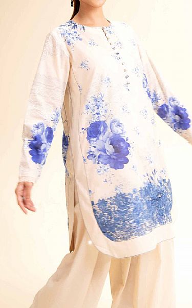 Nishat Off White Lawn Suit (2 pcs) | Pakistani Lawn Dress in USA- Image 2