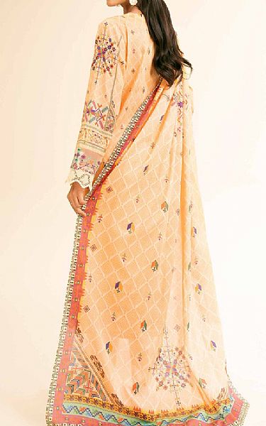 Nishat Deep Peach Lawn Suit | Pakistani Lawn Dress in USA- Image 2