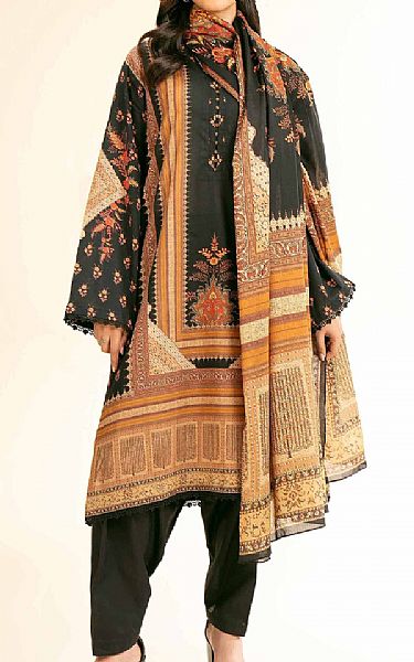 Nishat Black Lawn Suit | Pakistani Lawn Dress in USA- Image 1