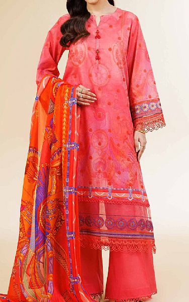 Nishat Brink Pink Lawn Suit | Pakistani Lawn Dress in USA- Image 1