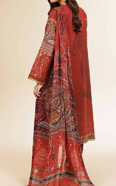 Nishat Pale Carmine Lawn Suit | Pakistani Lawn Dress in USA- Image 2