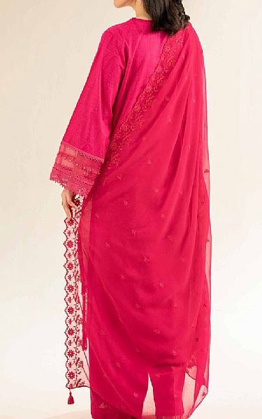 Nishat Dark Pink Cambric Suit | Pakistani Lawn Dress in USA- Image 2