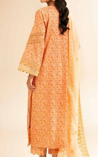 Nishat Peach Cambric Suit | Pakistani Lawn Dress in USA- Image 2