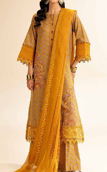 Nishat Cadmium Orange Cambric Suit | Pakistani Lawn Dress in USA- Image 1