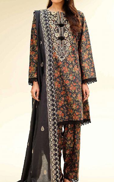 Nishat Black Cambric Suit | Pakistani Lawn Dress in USA- Image 1