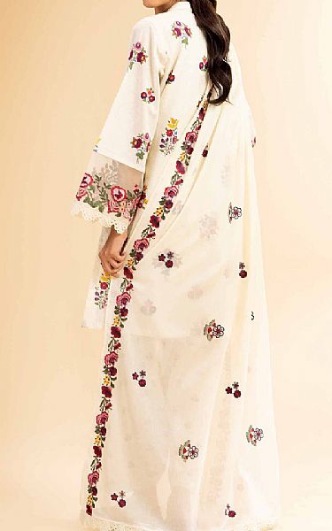 Nishat Off White Cambric Suit | Pakistani Lawn Dress in USA- Image 2