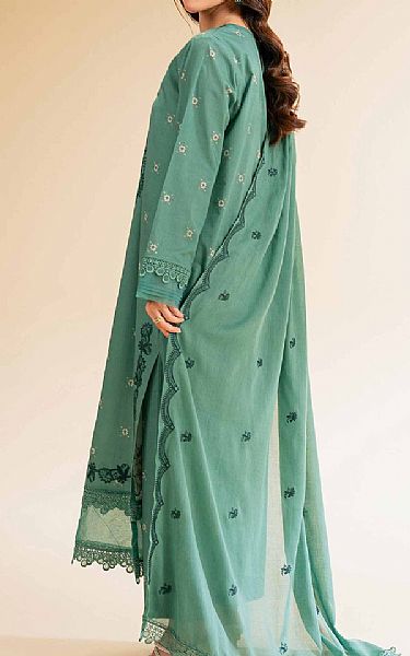 Nishat Viridian Green Cambric Suit | Pakistani Lawn Dress in USA- Image 2