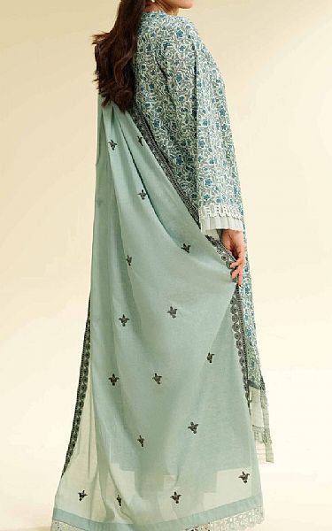 Nishat Mint Green Cambric Suit | Pakistani Lawn Dress in USA- Image 2