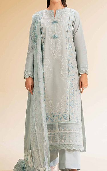 Nishat Grey Cambric Suit | Pakistani Lawn Dress in USA- Image 1