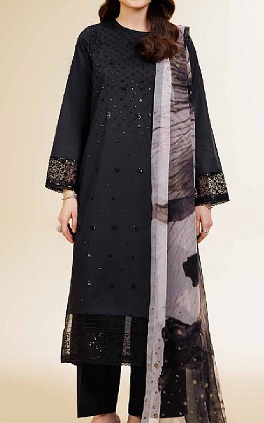 Nishat Black Cambric Suit | Pakistani Lawn Dress in USA- Image 1