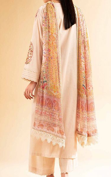 Nishat Beige Cambric Suit | Pakistani Lawn Dress in USA- Image 2