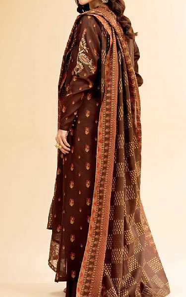 Nishat Brown Lawn Suit | Pakistani Lawn Dress in USA- Image 2