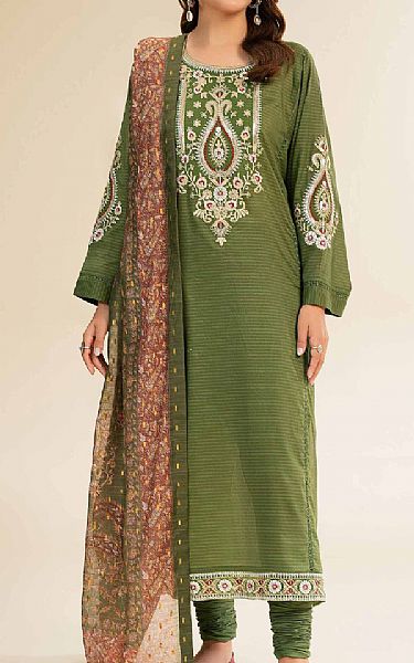 Nishat Green Lawn Suit | Pakistani Lawn Dress in USA- Image 1