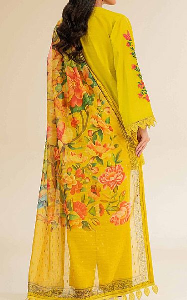 Nishat Lemon Yellow Lawn Suit | Pakistani Lawn Dress in USA- Image 2