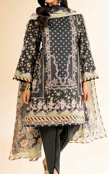 Nishat Black Cambric Suit | Pakistani Lawn Dress in USA- Image 1