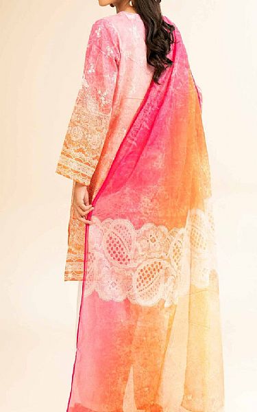 Nishat Pink/Peach Cambric Suit | Pakistani Lawn Dress in USA- Image 2